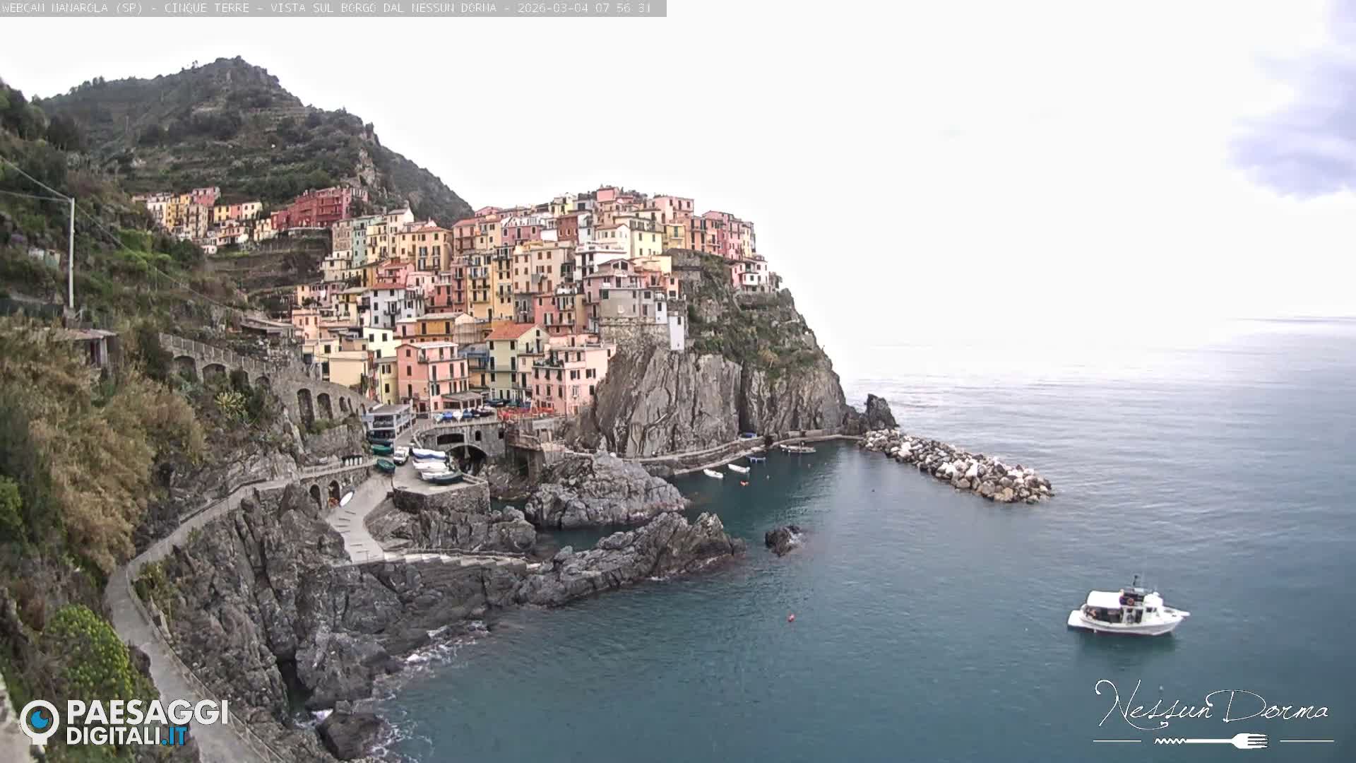 Cinque Terre, Manarola Village Live Cam - La Spezia, Linguria, Italy