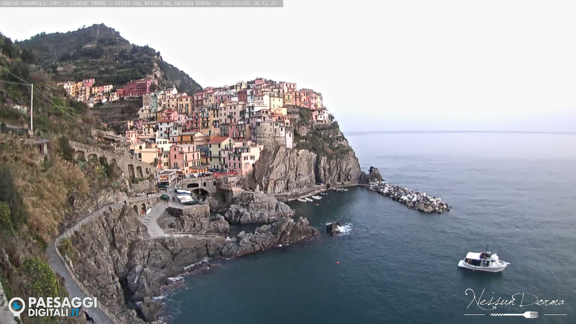 Cinque Terre, Manarola Village Live Cam - La Spezia, Linguria, Italy