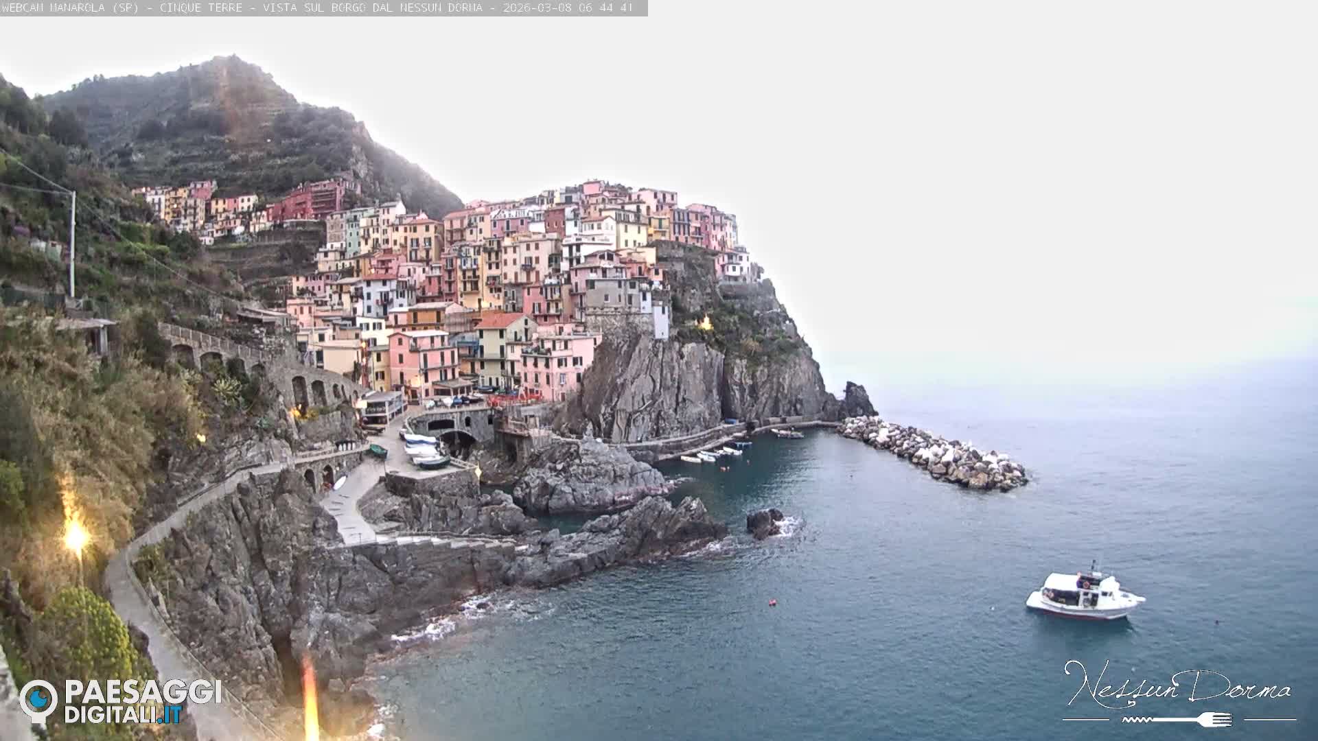 Cinque Terre, Manarola Village Live Cam - La Spezia, Linguria, Italy