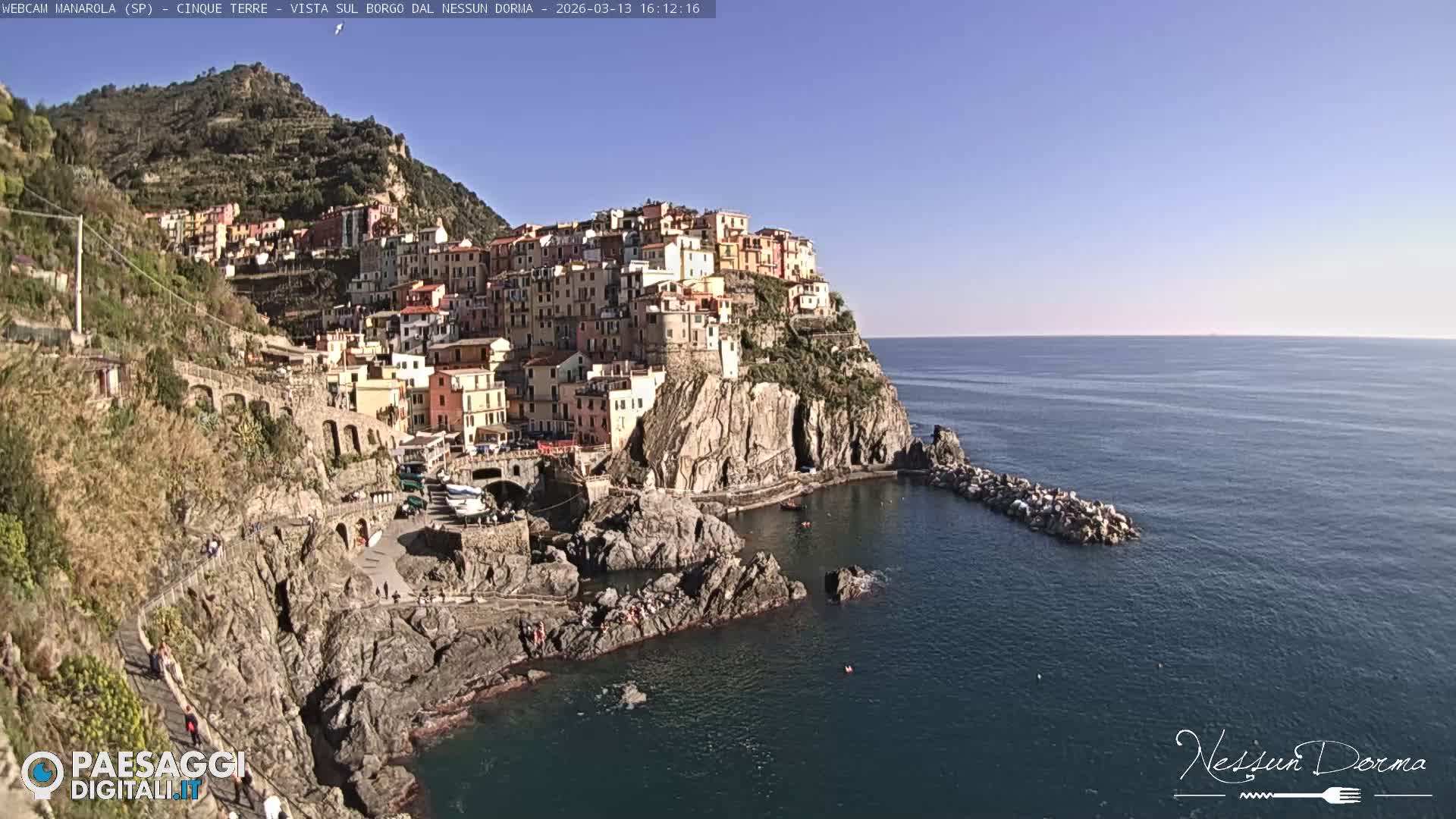 Cinque Terre, Manarola Village Live Cam - La Spezia, Linguria, Italy