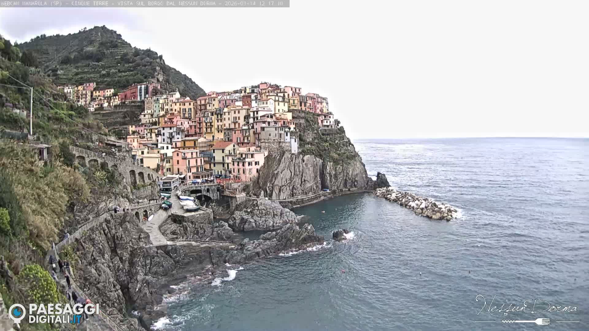 Cinque Terre, Manarola Village Live Cam - La Spezia, Linguria, Italy