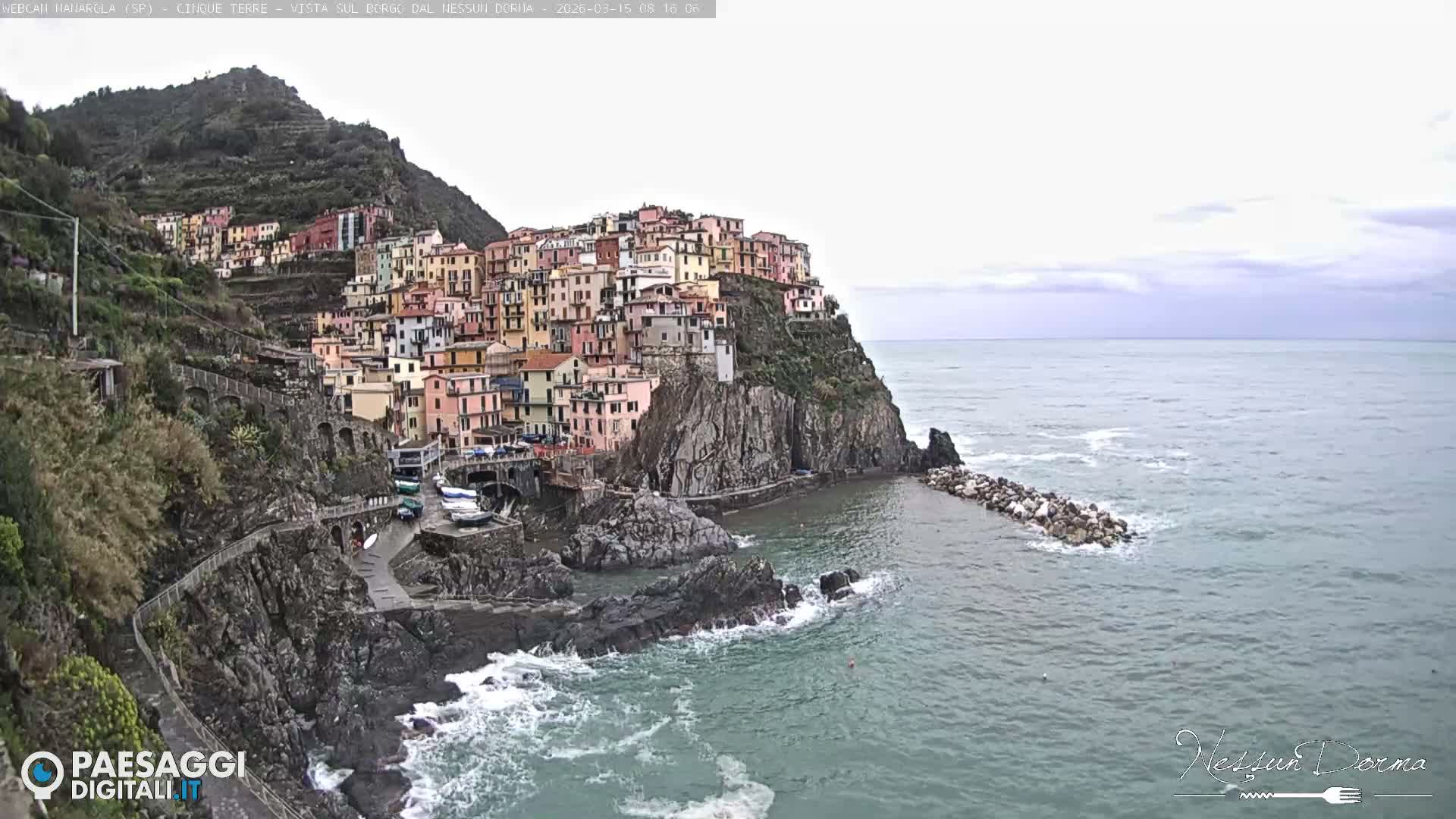 Cinque Terre, Manarola Village Live Cam - La Spezia, Linguria, Italy