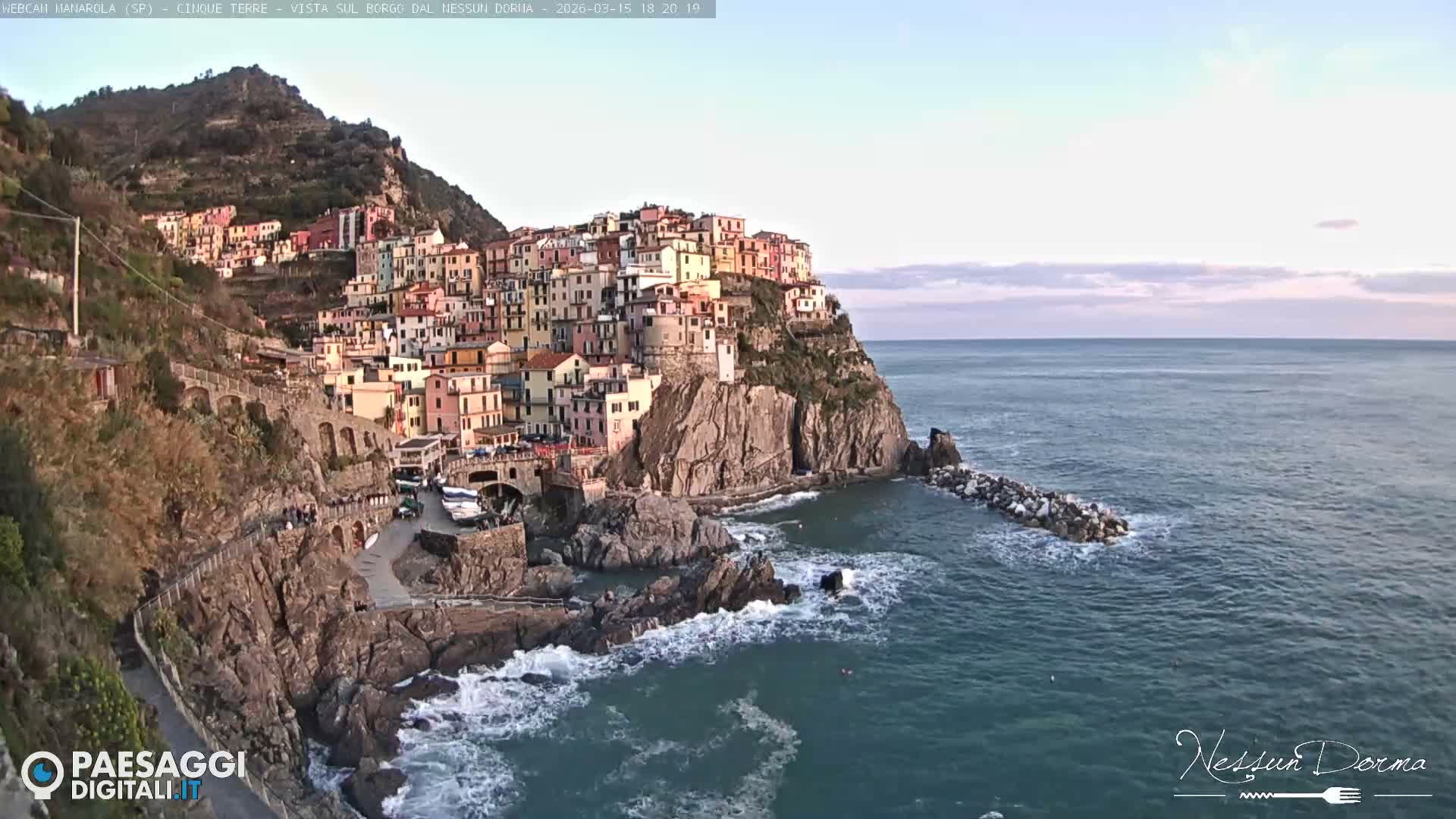 Cinque Terre, Manarola Village Live Cam - La Spezia, Linguria, Italy