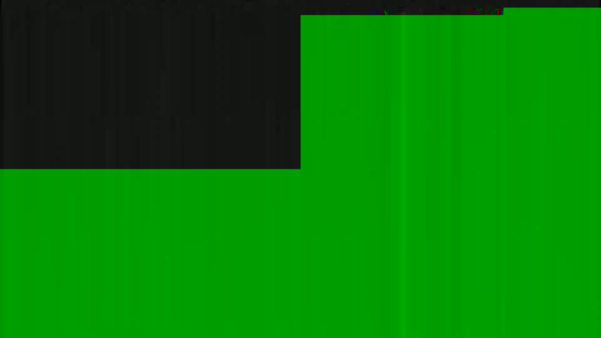 The image shows a two-toned solid color block, with a dark-grey top and a bright green bottom.