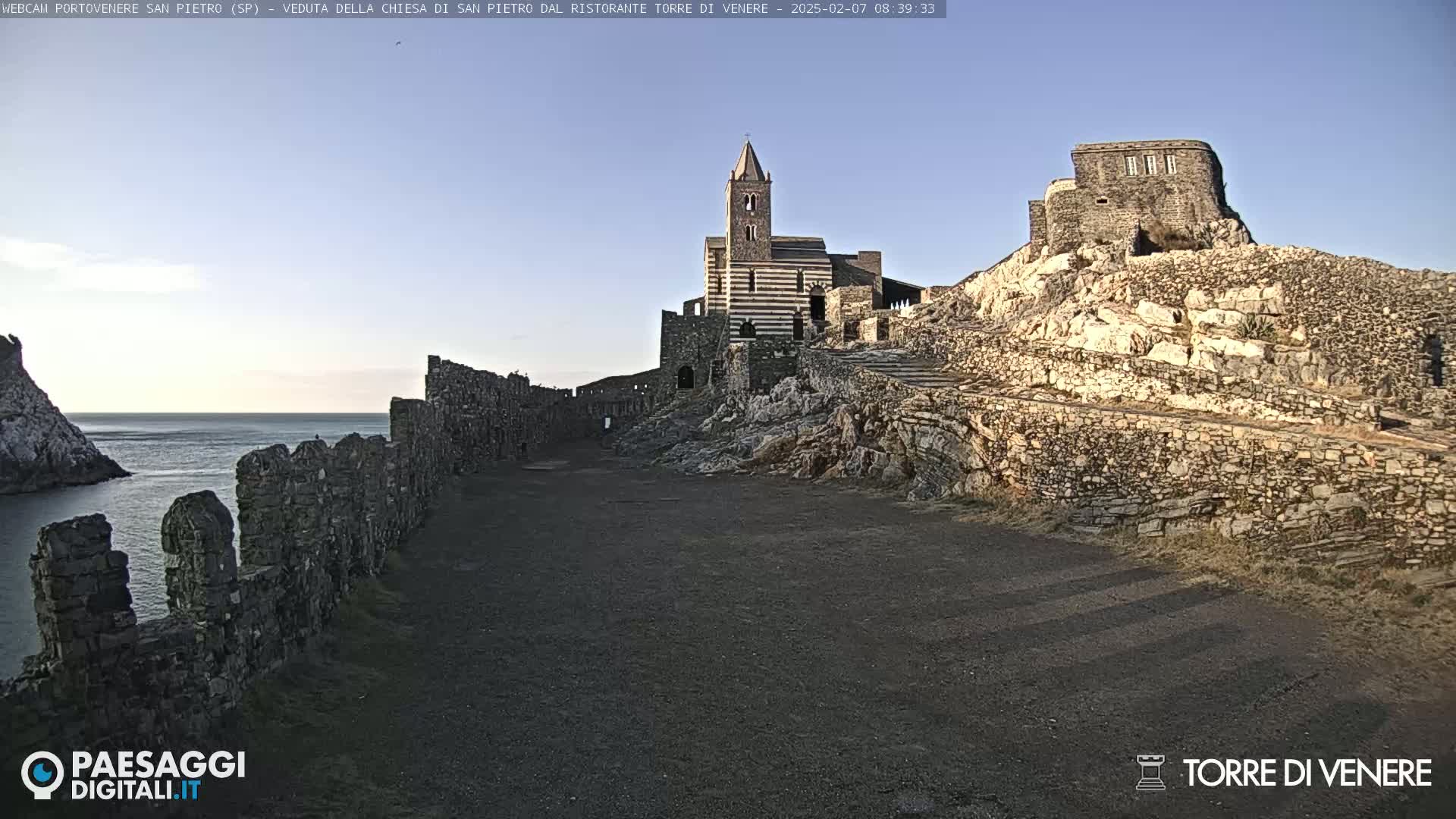 Portovenere Chiesa San Pietro (San Peter's Church Cam) - La Spezia, Linguria, Italy
