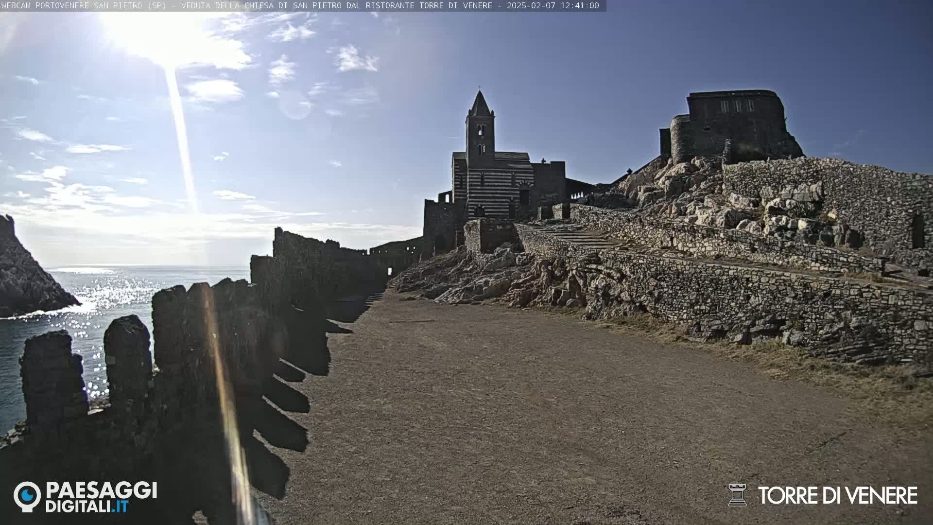 Portovenere Chiesa San Pietro (San Peter's Church Cam) - La Spezia, Linguria, Italy
