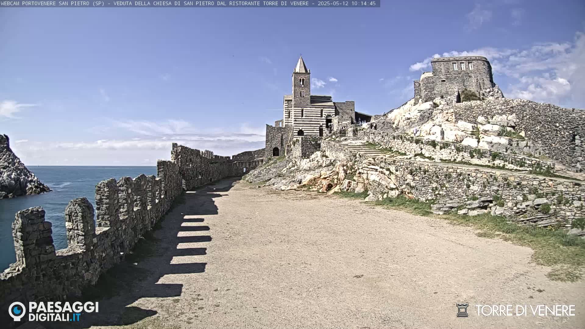 Portovenere Chiesa San Pietro (San Peter's Church Cam) - La Spezia, Linguria, Italy