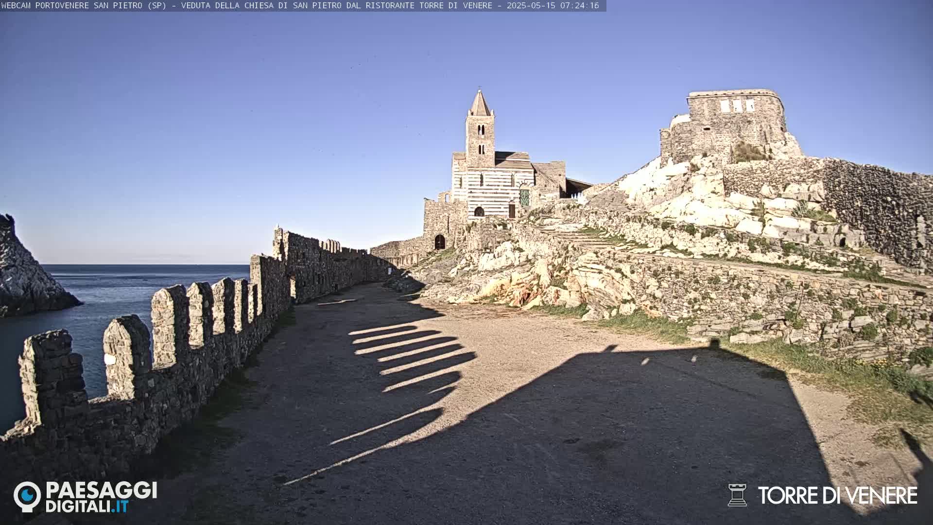 Portovenere Chiesa San Pietro (San Peter's Church Cam) - La Spezia, Linguria, Italy