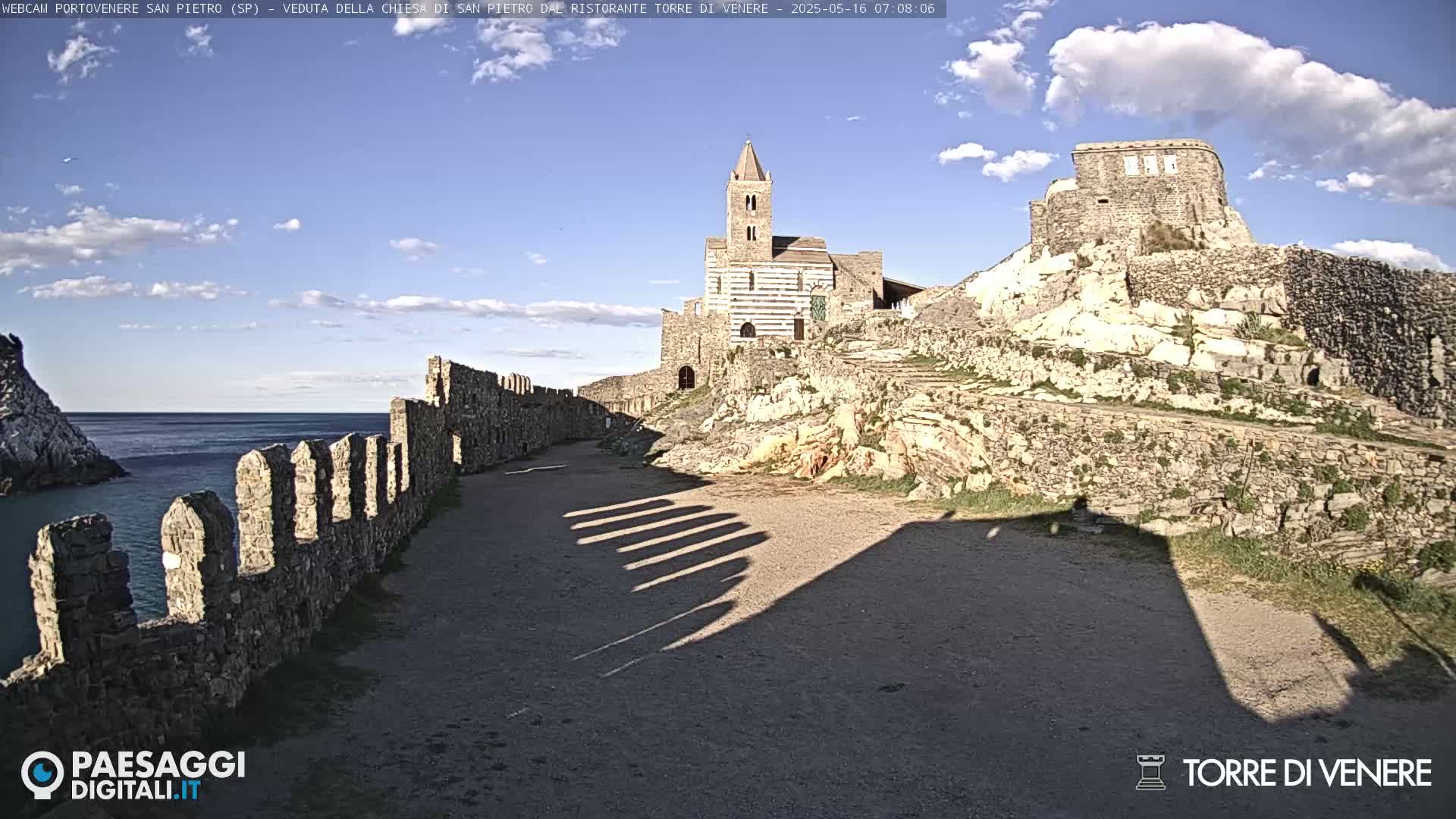 Portovenere Chiesa San Pietro (San Peter's Church Cam) - La Spezia, Linguria, Italy