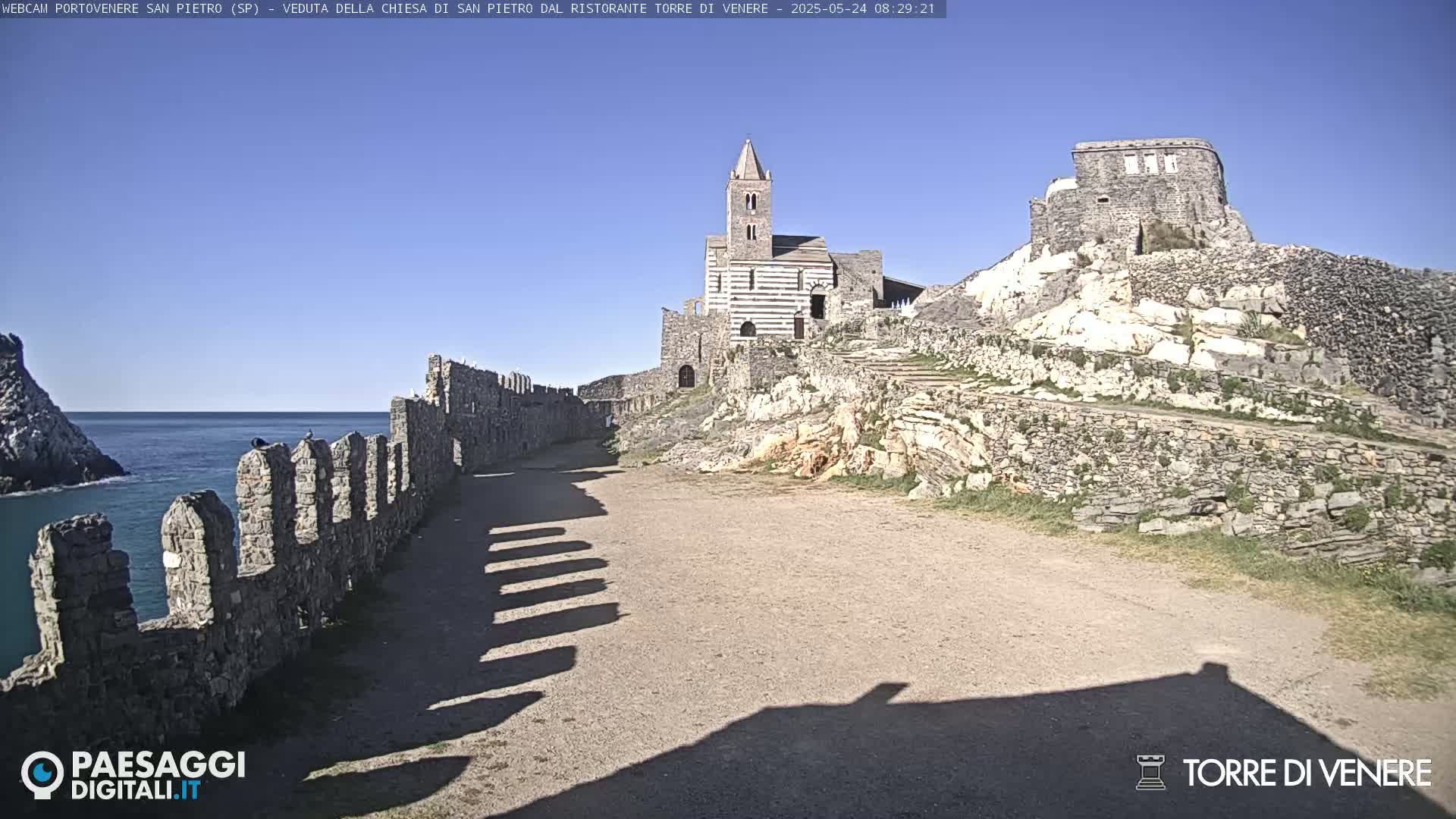 Portovenere Chiesa San Pietro (San Peter's Church Cam) - La Spezia, Linguria, Italy