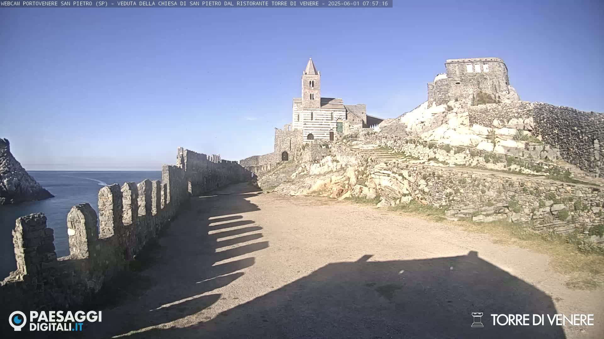 Portovenere Chiesa San Pietro (San Peter's Church Cam) - La Spezia, Linguria, Italy