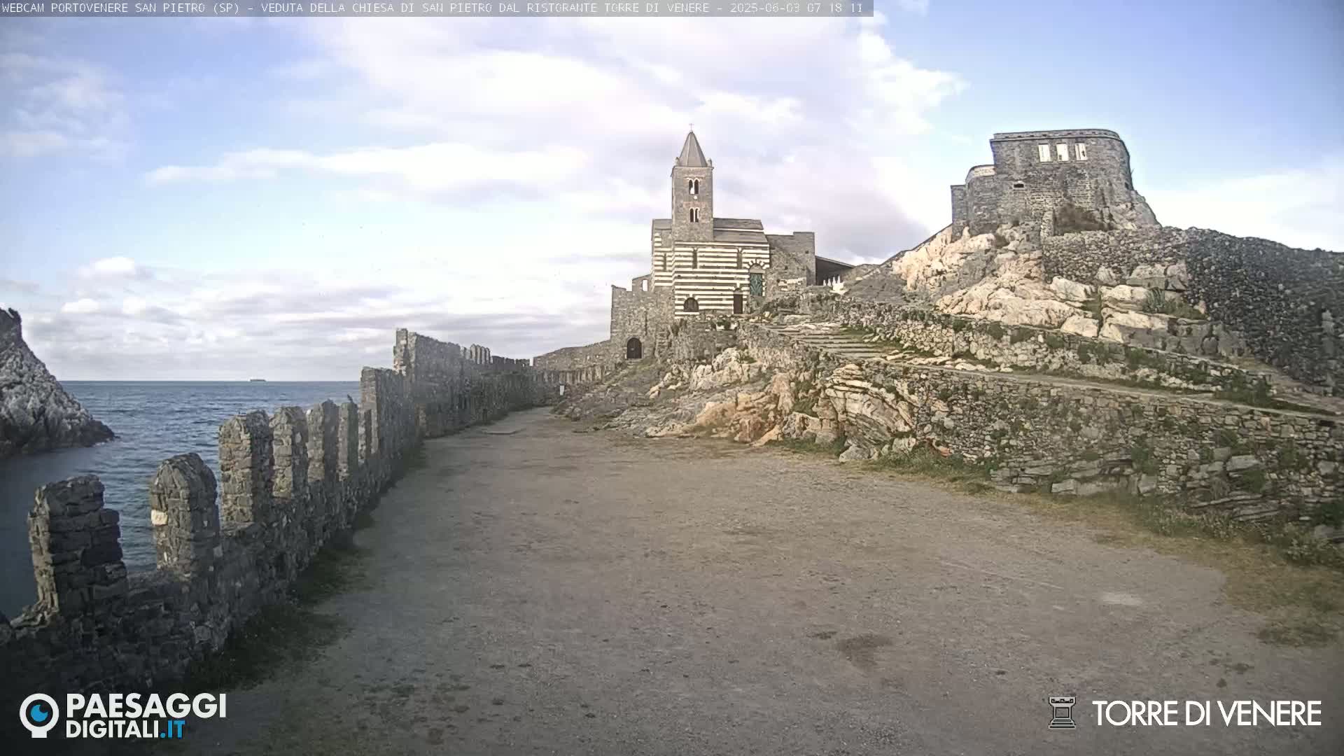 Portovenere Chiesa San Pietro (San Peter's Church Cam) - La Spezia, Linguria, Italy