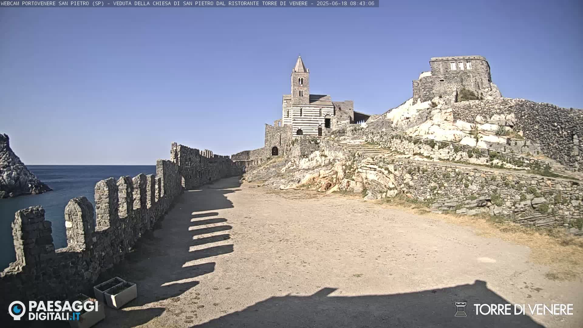 Portovenere Chiesa San Pietro (San Peter's Church Cam) - La Spezia, Linguria, Italy