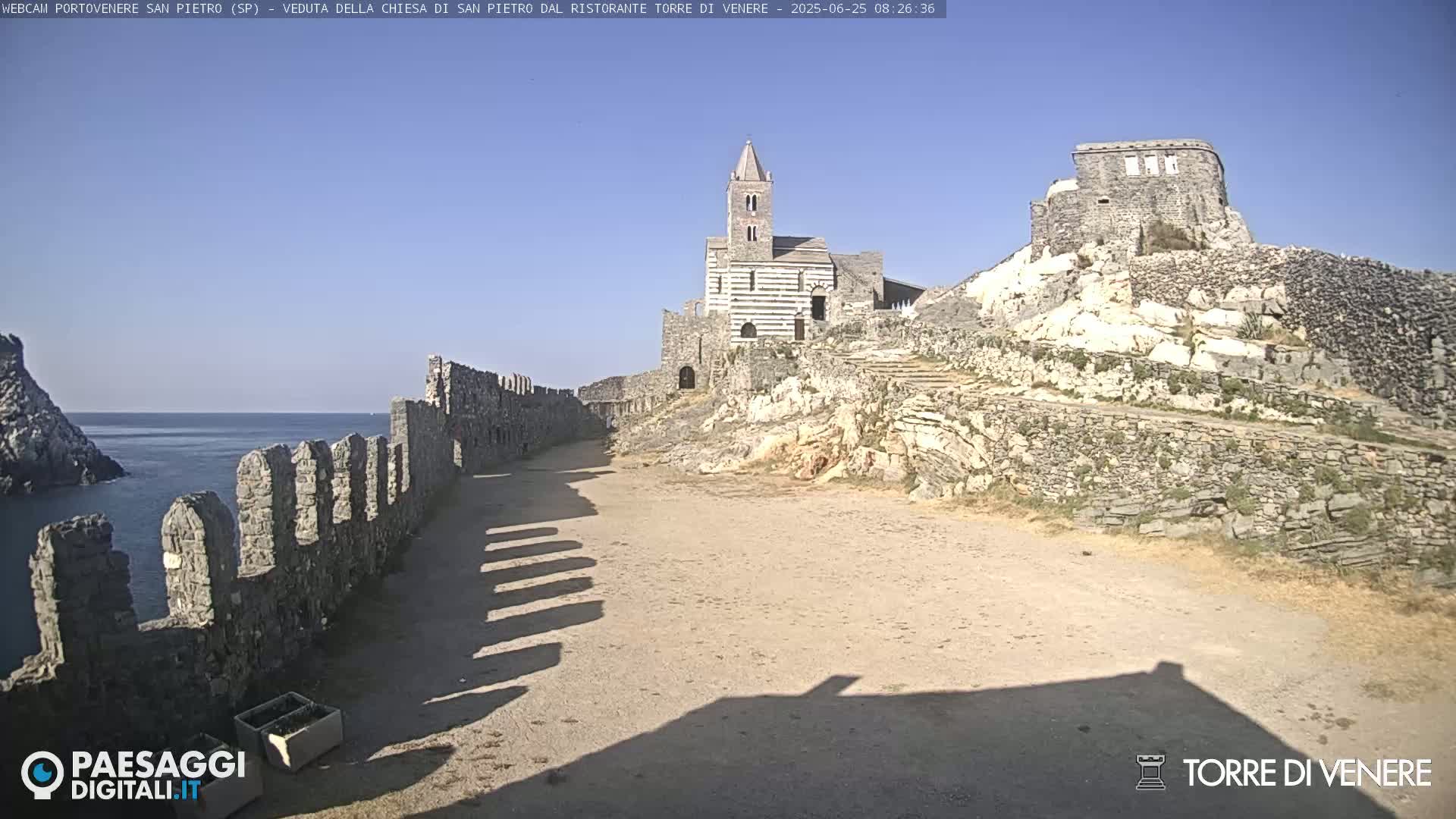 Portovenere Chiesa San Pietro (San Peter's Church Cam) - La Spezia, Linguria, Italy