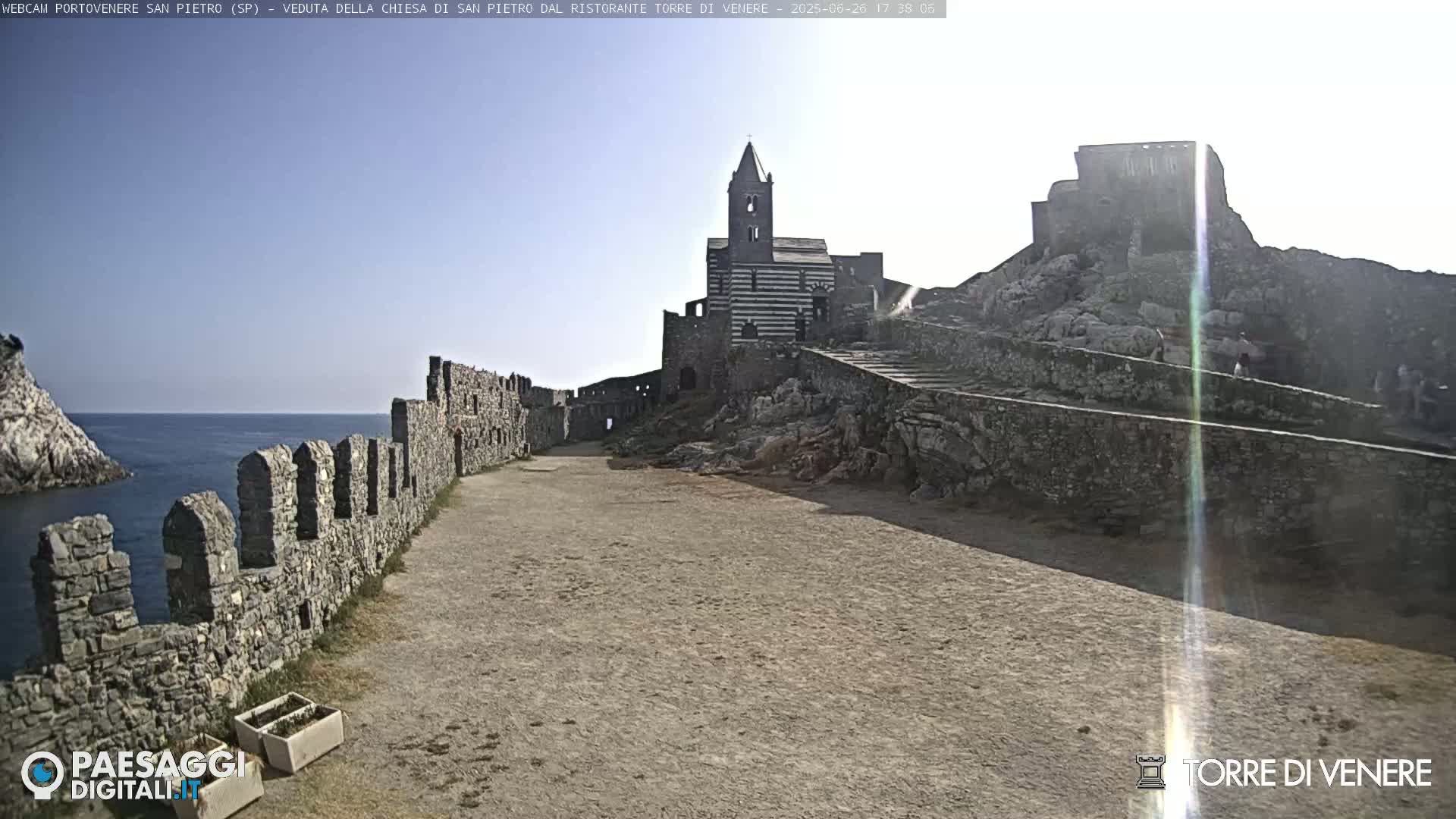 Portovenere Chiesa San Pietro (San Peter's Church Cam) - La Spezia, Linguria, Italy