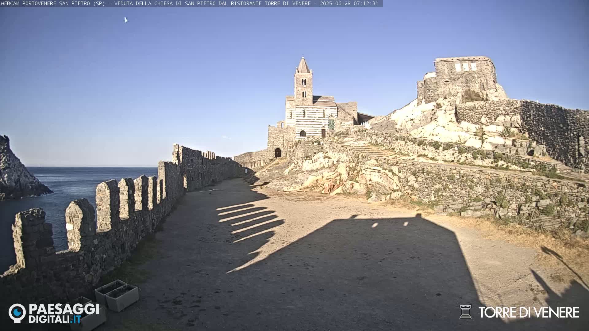 Portovenere Chiesa San Pietro (San Peter's Church Cam) - La Spezia, Linguria, Italy