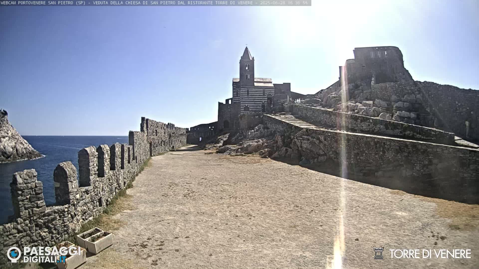 Portovenere Chiesa San Pietro (San Peter's Church Cam) - La Spezia, Linguria, Italy