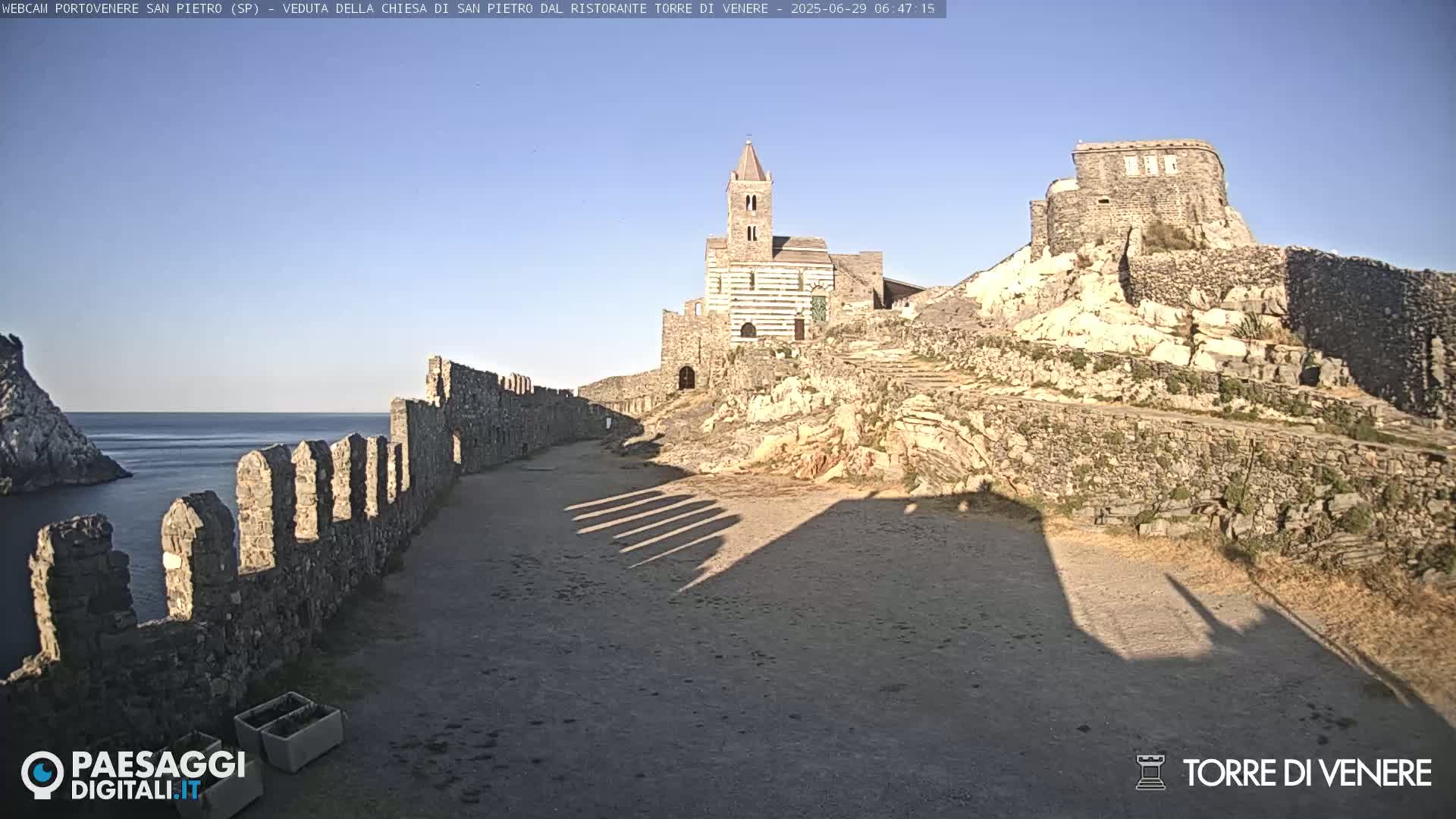 Portovenere Chiesa San Pietro (San Peter's Church Cam) - La Spezia, Linguria, Italy