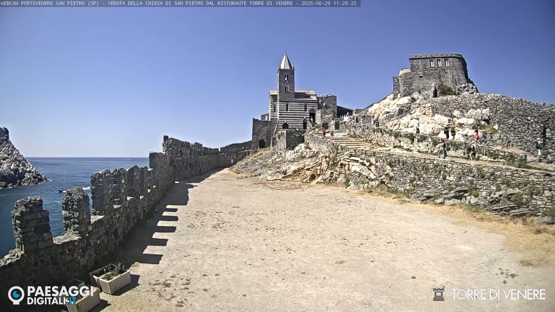 Portovenere Chiesa San Pietro (San Peter's Church Cam) - La Spezia, Linguria, Italy