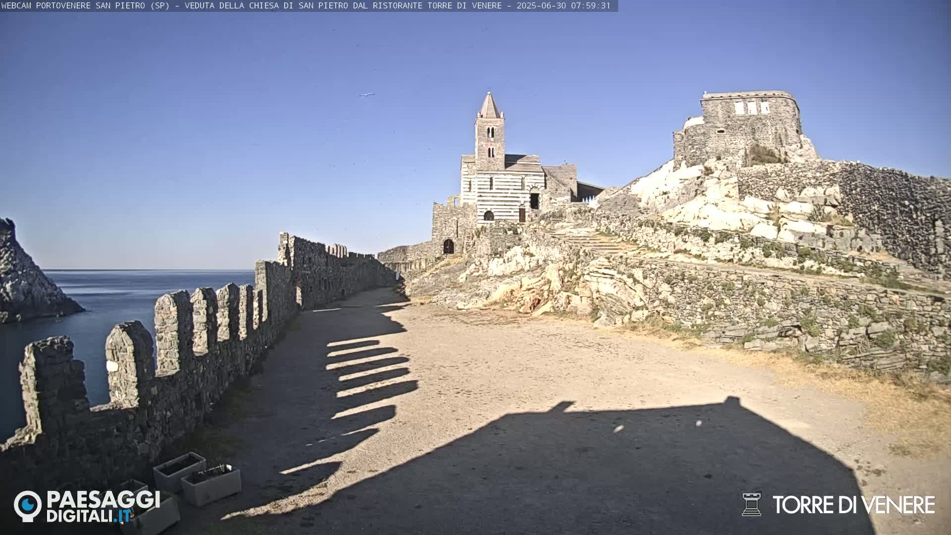 Portovenere Chiesa San Pietro (San Peter's Church Cam) - La Spezia, Linguria, Italy
