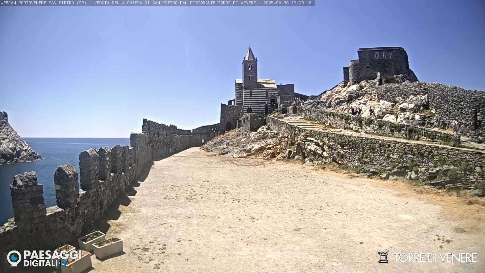Portovenere Chiesa San Pietro (San Peter's Church Cam) - La Spezia, Linguria, Italy