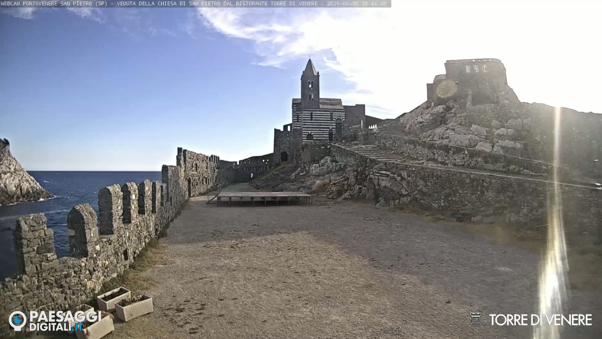 Portovenere Chiesa San Pietro (San Peter's Church Cam) - La Spezia, Linguria, Italy