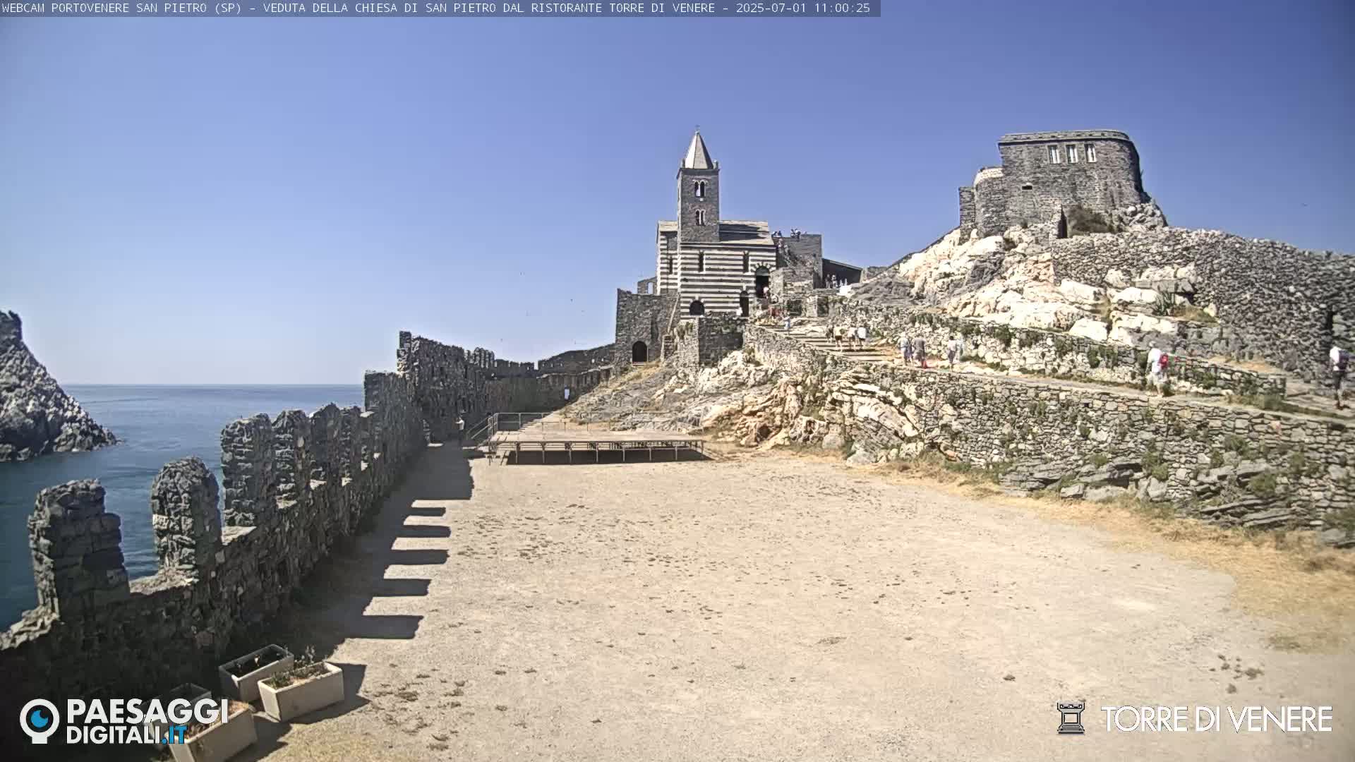 Portovenere Chiesa San Pietro (San Peter's Church Cam) - La Spezia, Linguria, Italy