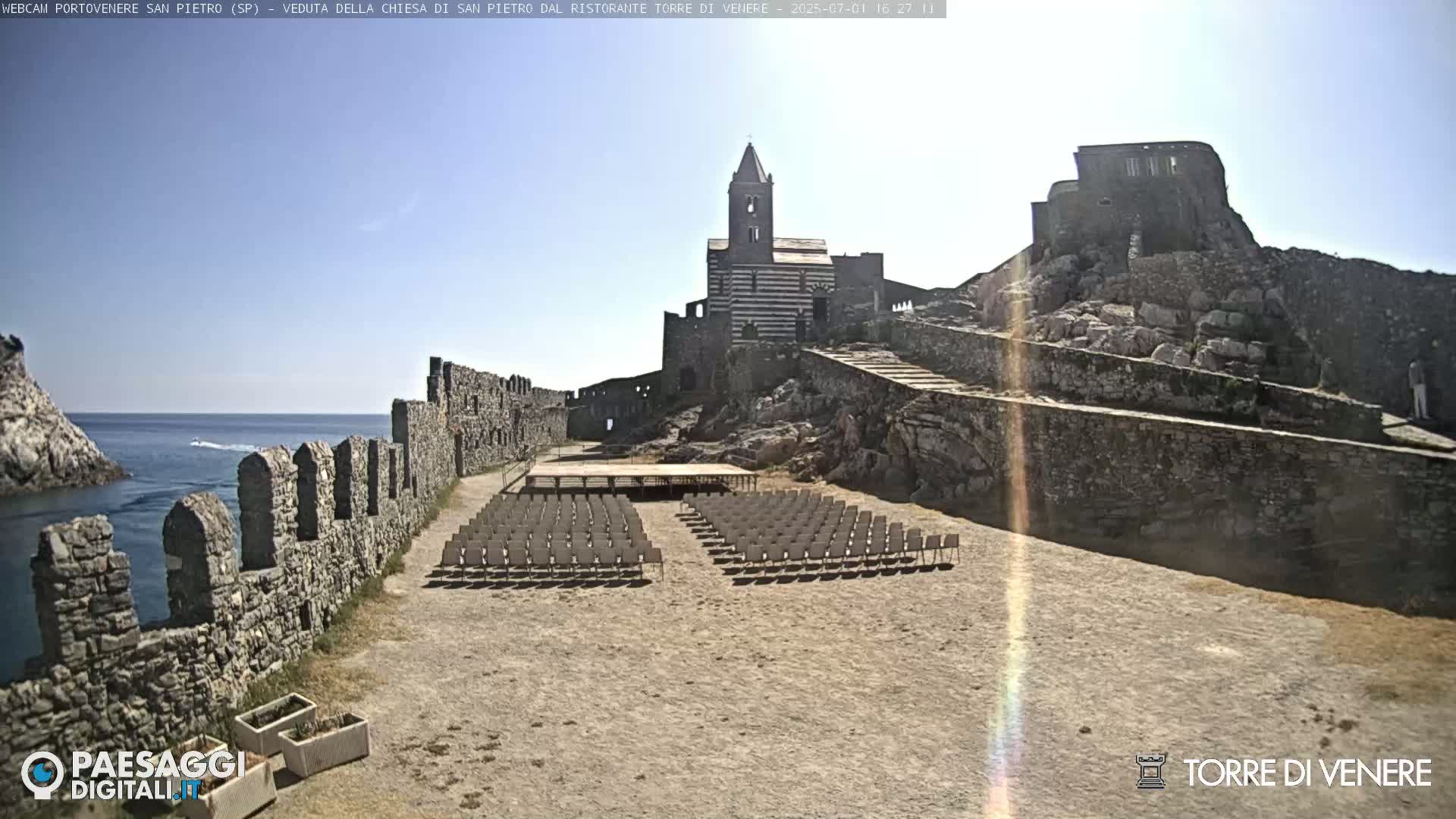 Portovenere Chiesa San Pietro (San Peter's Church Cam) - La Spezia, Linguria, Italy