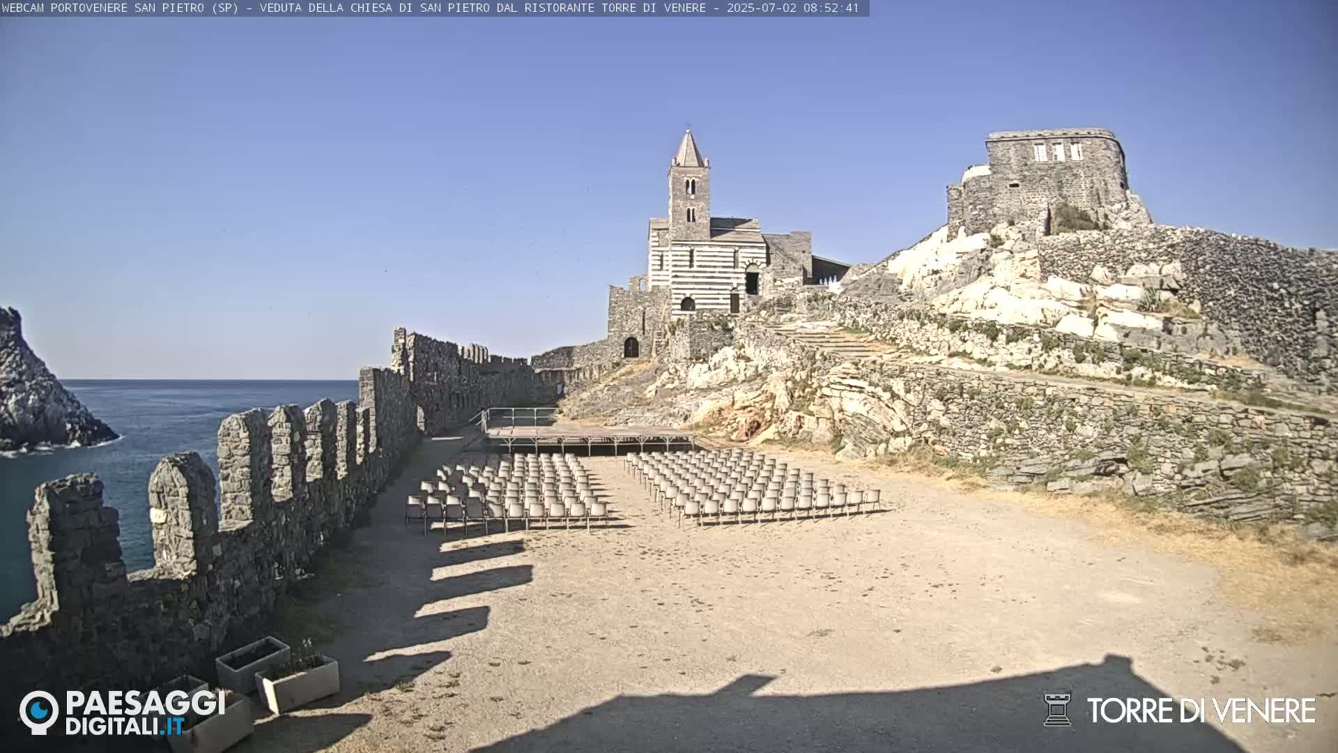 Portovenere Chiesa San Pietro (San Peter's Church Cam) - La Spezia, Linguria, Italy