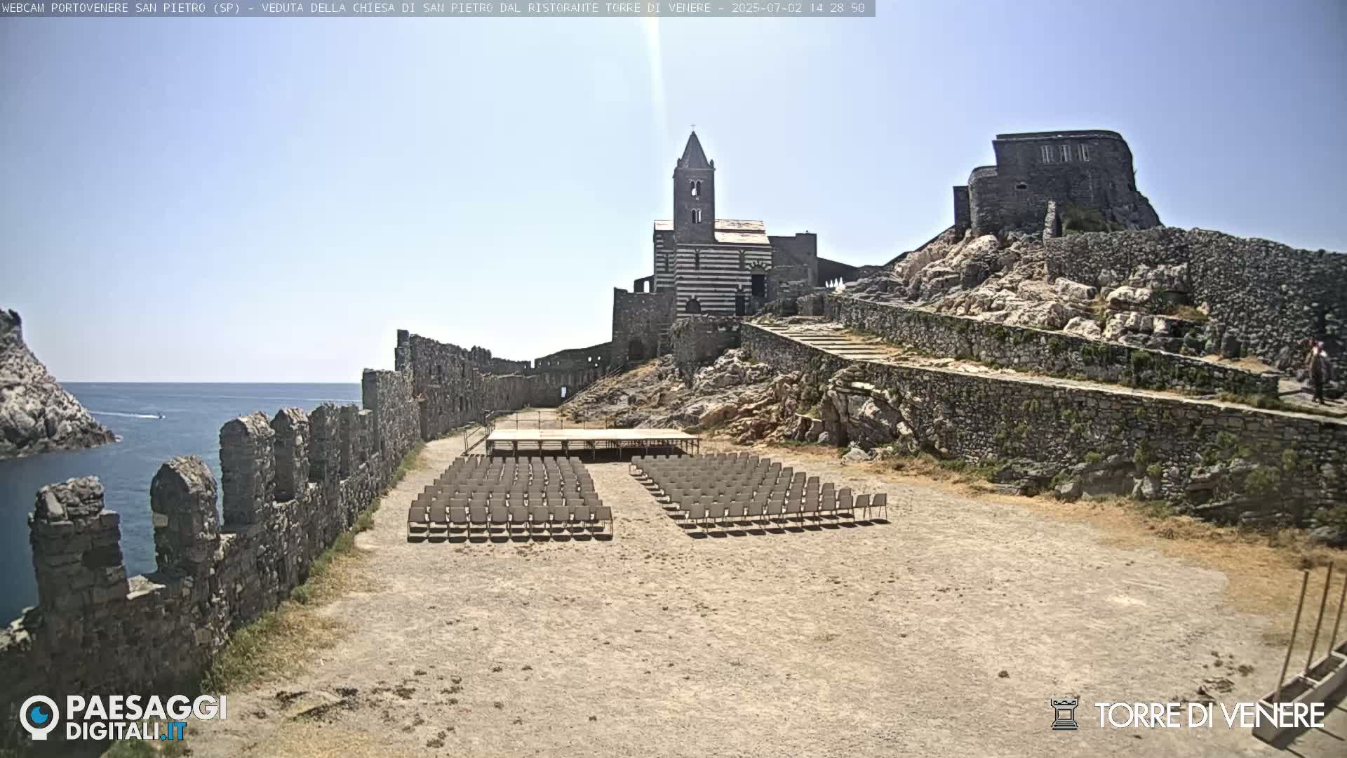 Portovenere Chiesa San Pietro (San Peter's Church Cam) - La Spezia, Linguria, Italy