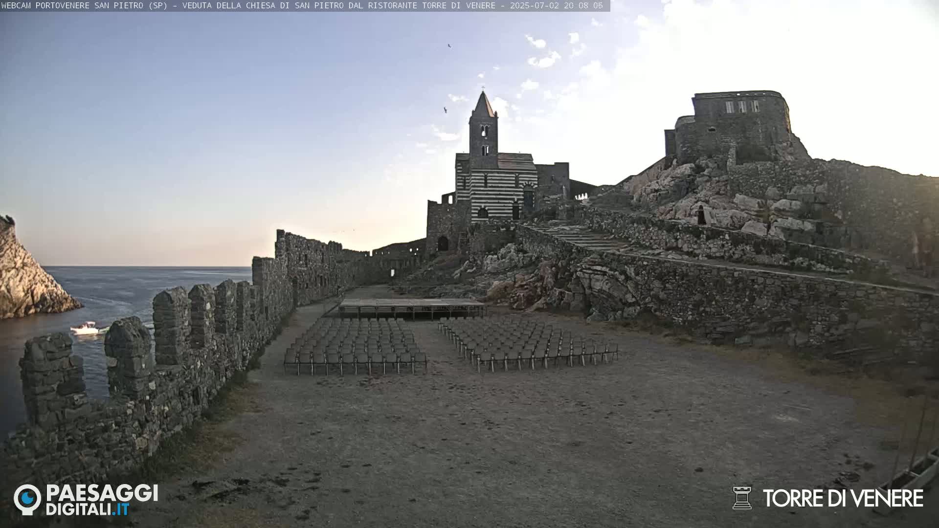 Portovenere Chiesa San Pietro (San Peter's Church Cam) - La Spezia, Linguria, Italy