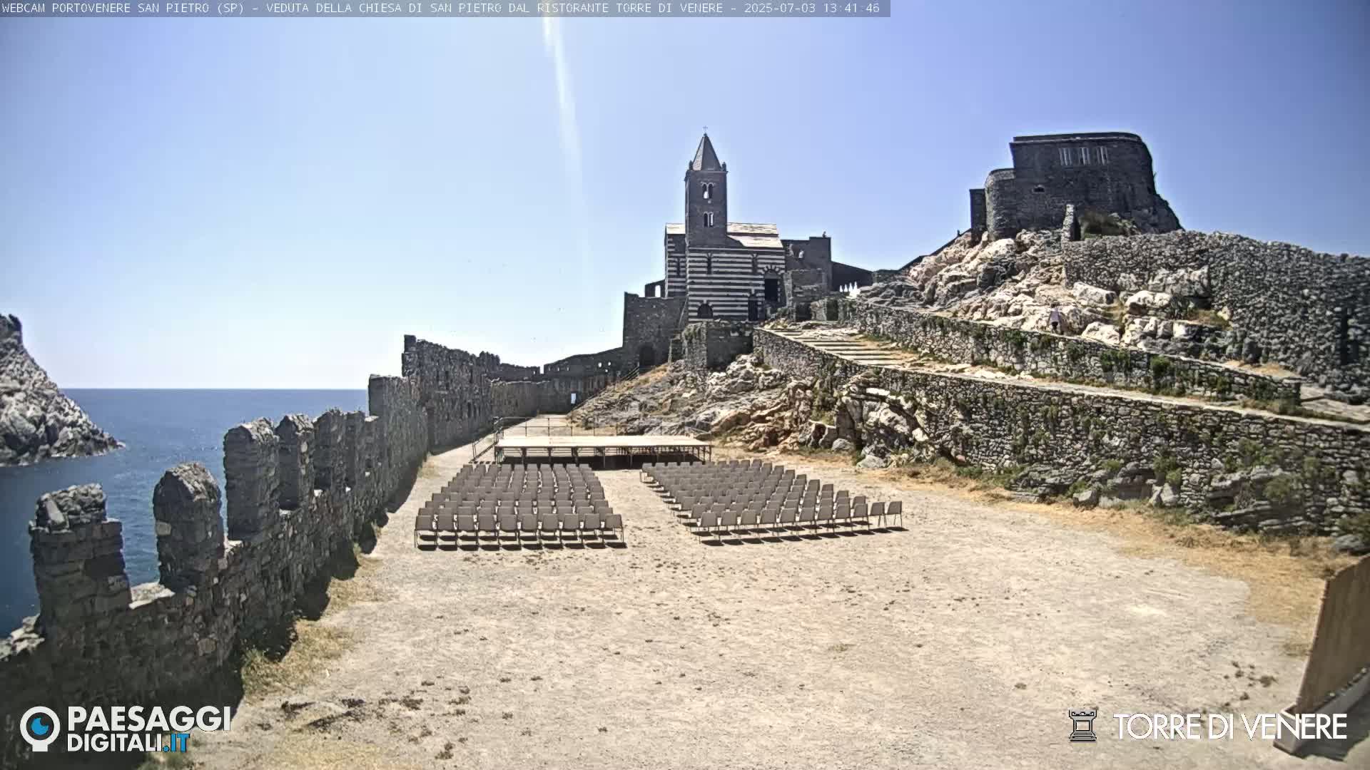 Portovenere Chiesa San Pietro (San Peter's Church Cam) - La Spezia, Linguria, Italy