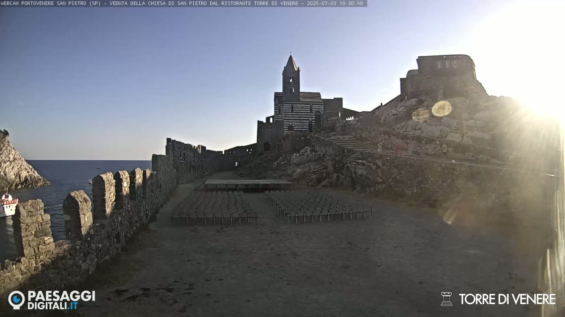 Portovenere Chiesa San Pietro (San Peter's Church Cam) - La Spezia, Linguria, Italy
