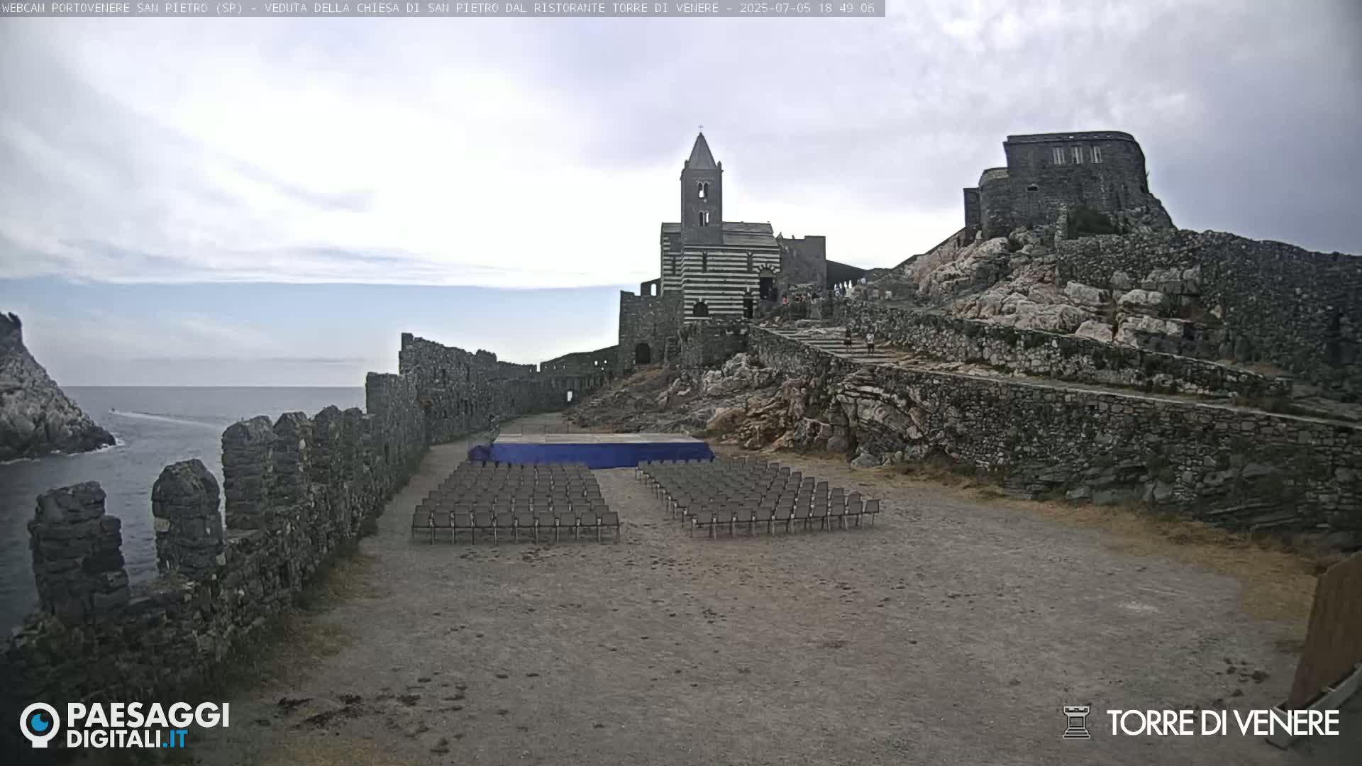 Portovenere Chiesa San Pietro (San Peter's Church Cam) - La Spezia, Linguria, Italy