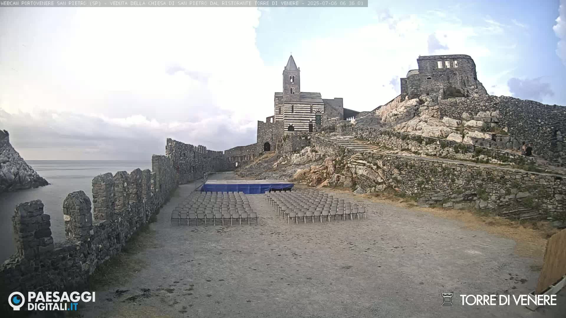 Portovenere Chiesa San Pietro (San Peter's Church Cam) - La Spezia, Linguria, Italy