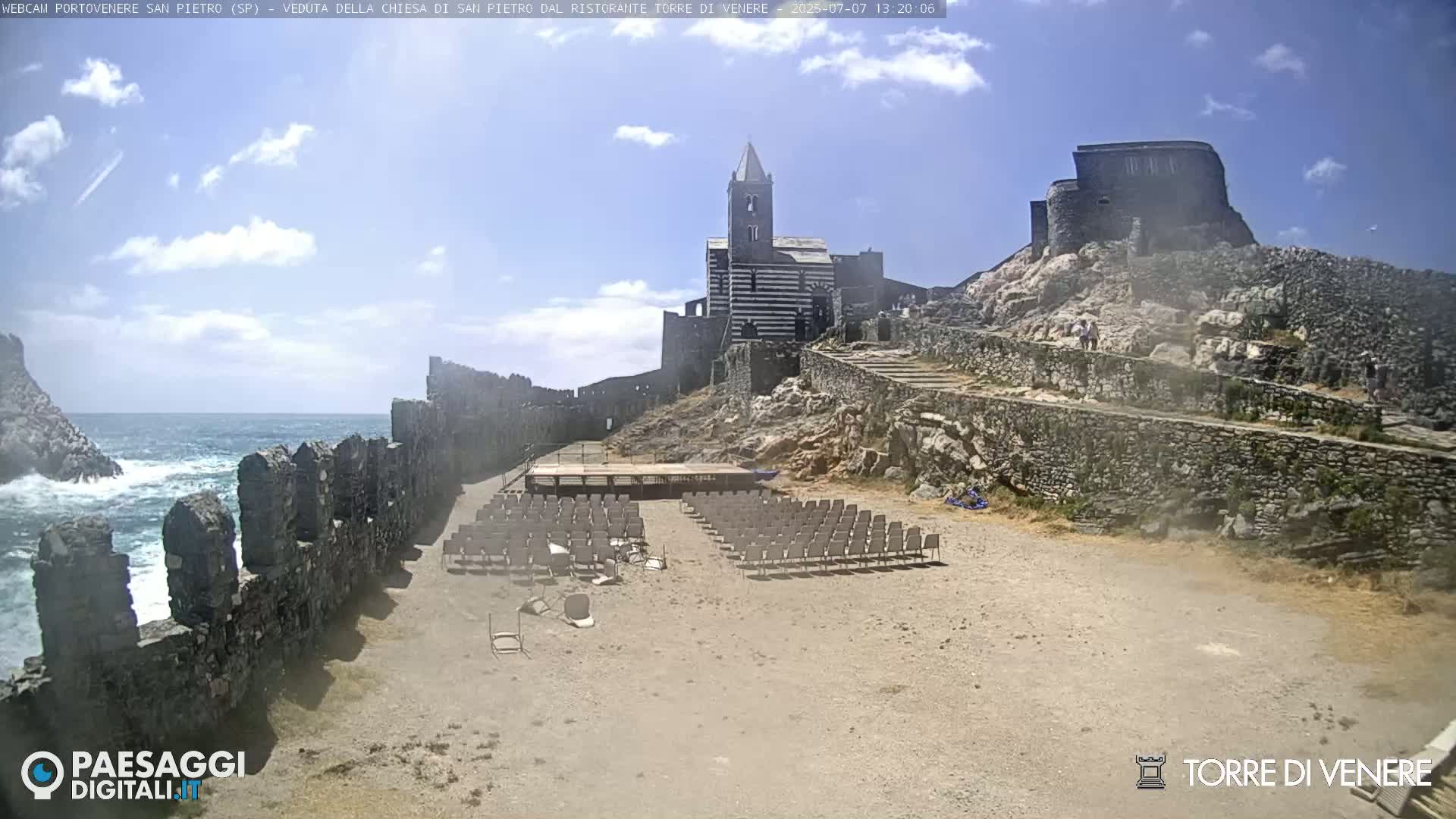 Portovenere Chiesa San Pietro (San Peter's Church Cam) - La Spezia, Linguria, Italy