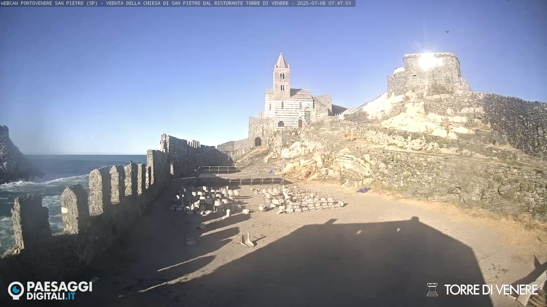 Portovenere Chiesa San Pietro (San Peter's Church Cam) - La Spezia, Linguria, Italy