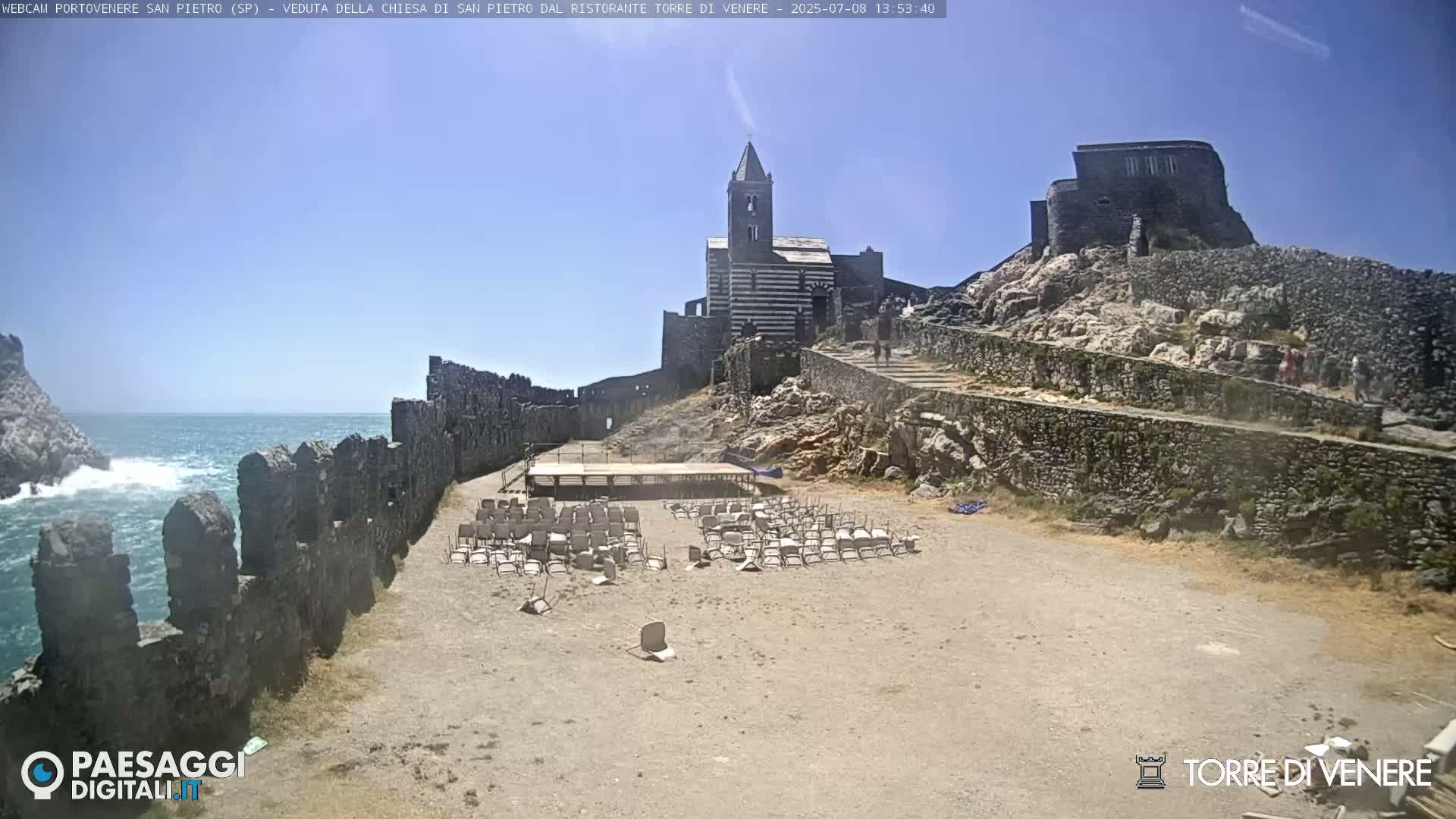 Portovenere Chiesa San Pietro (San Peter's Church Cam) - La Spezia, Linguria, Italy