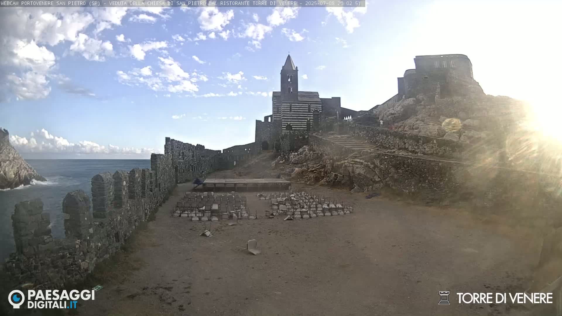 Portovenere Chiesa San Pietro (San Peter's Church Cam) - La Spezia, Linguria, Italy