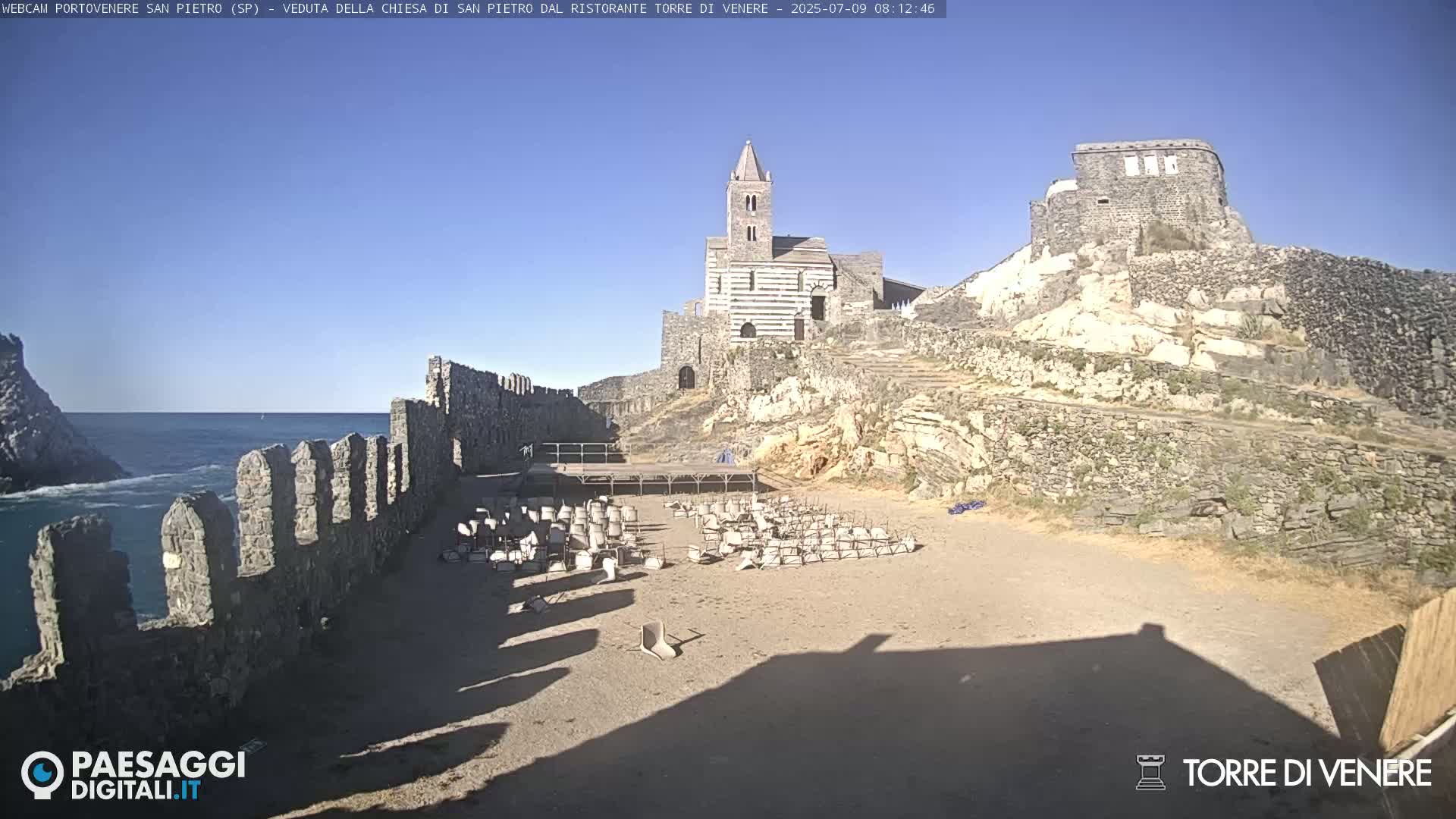 Portovenere Chiesa San Pietro (San Peter's Church Cam) - La Spezia, Linguria, Italy