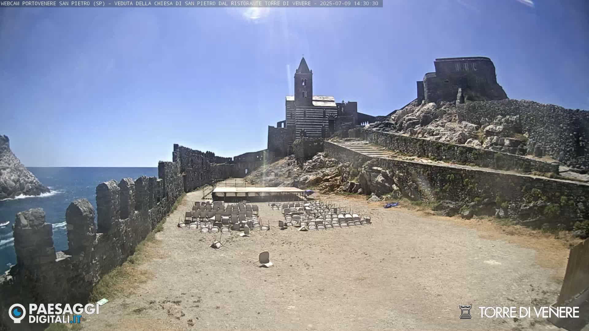 Portovenere Chiesa San Pietro (San Peter's Church Cam) - La Spezia, Linguria, Italy