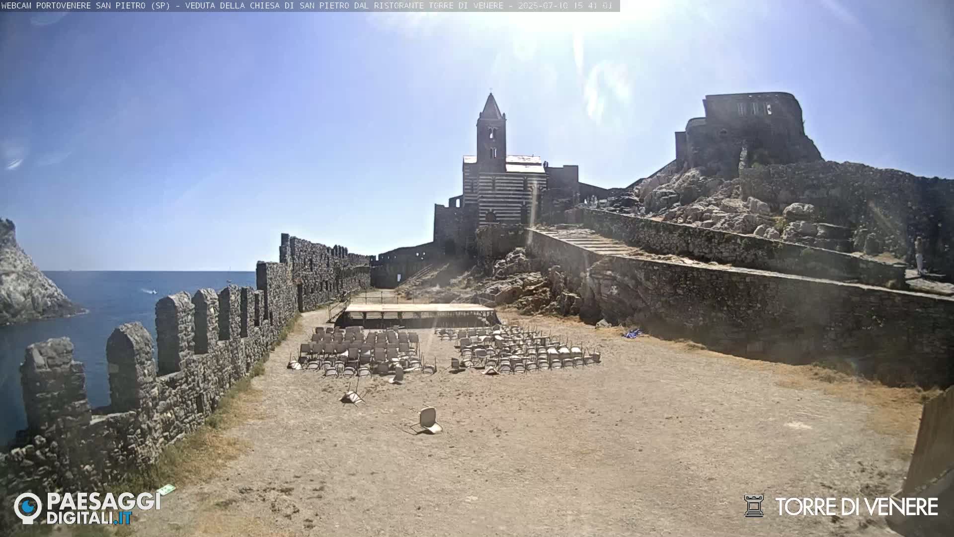 Portovenere Chiesa San Pietro (San Peter's Church Cam) - La Spezia, Linguria, Italy