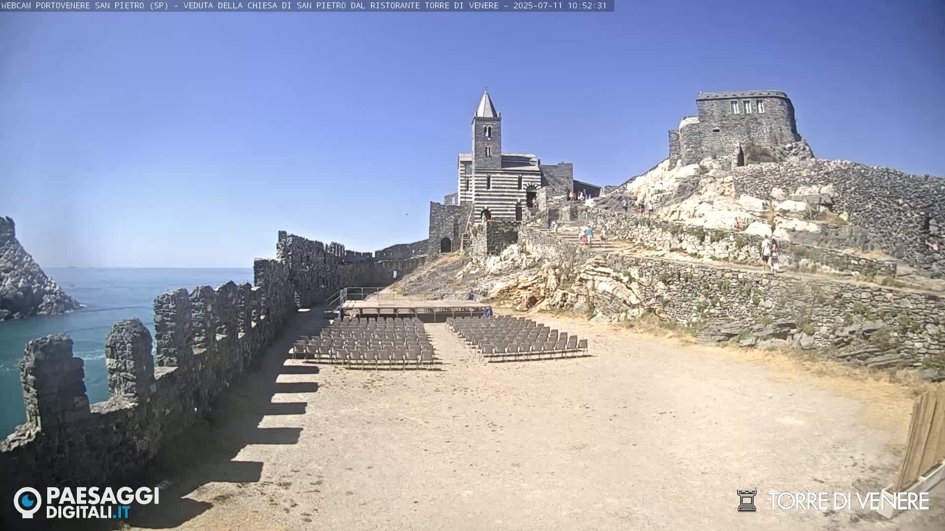 Portovenere Chiesa San Pietro (San Peter's Church Cam) - La Spezia, Linguria, Italy