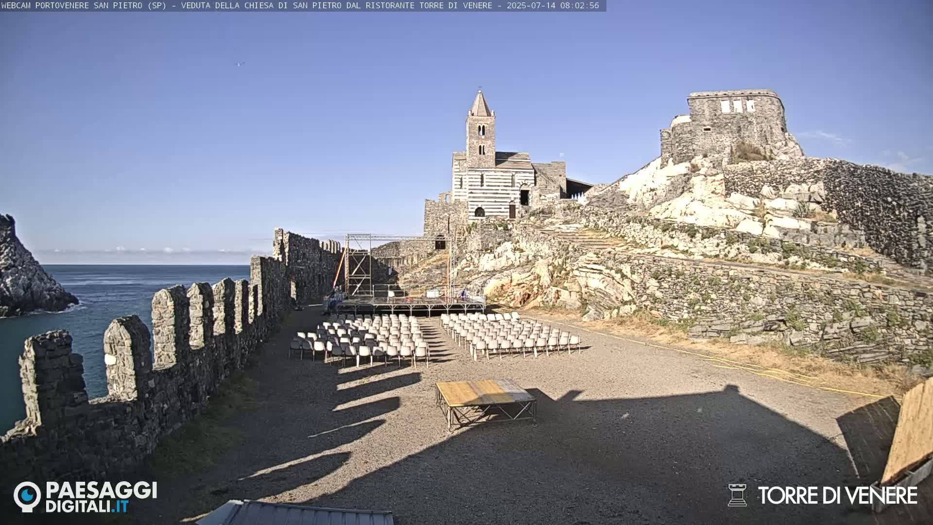 Portovenere Chiesa San Pietro (San Peter's Church Cam) - La Spezia, Linguria, Italy