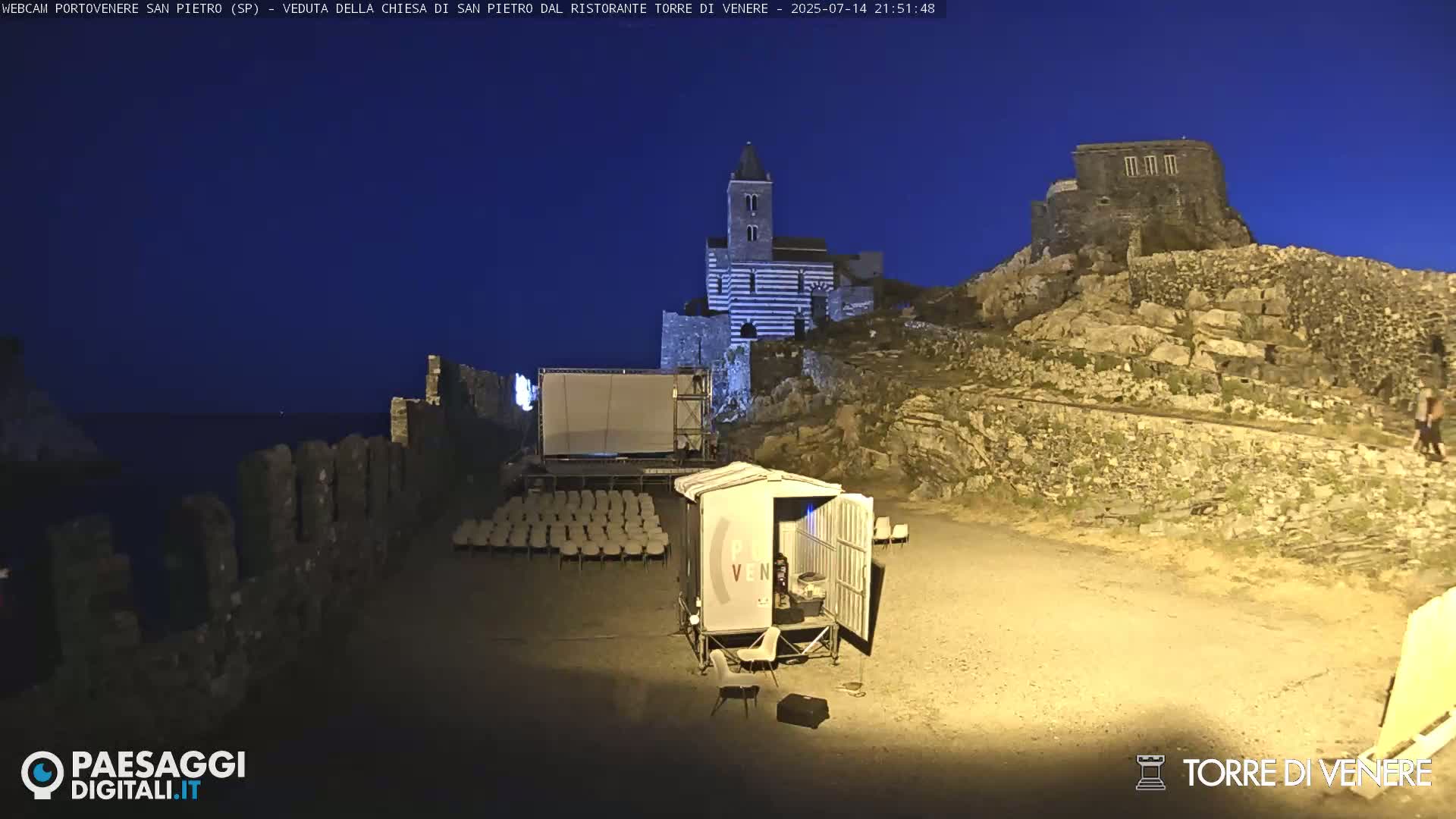 Portovenere Chiesa San Pietro (San Peter's Church Cam) - La Spezia, Linguria, Italy
