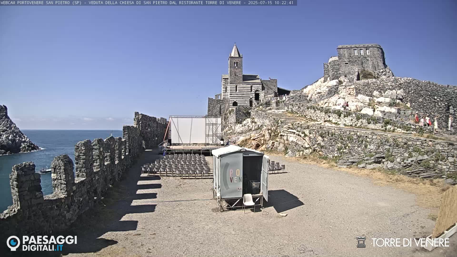 Portovenere Chiesa San Pietro (San Peter's Church Cam) - La Spezia, Linguria, Italy
