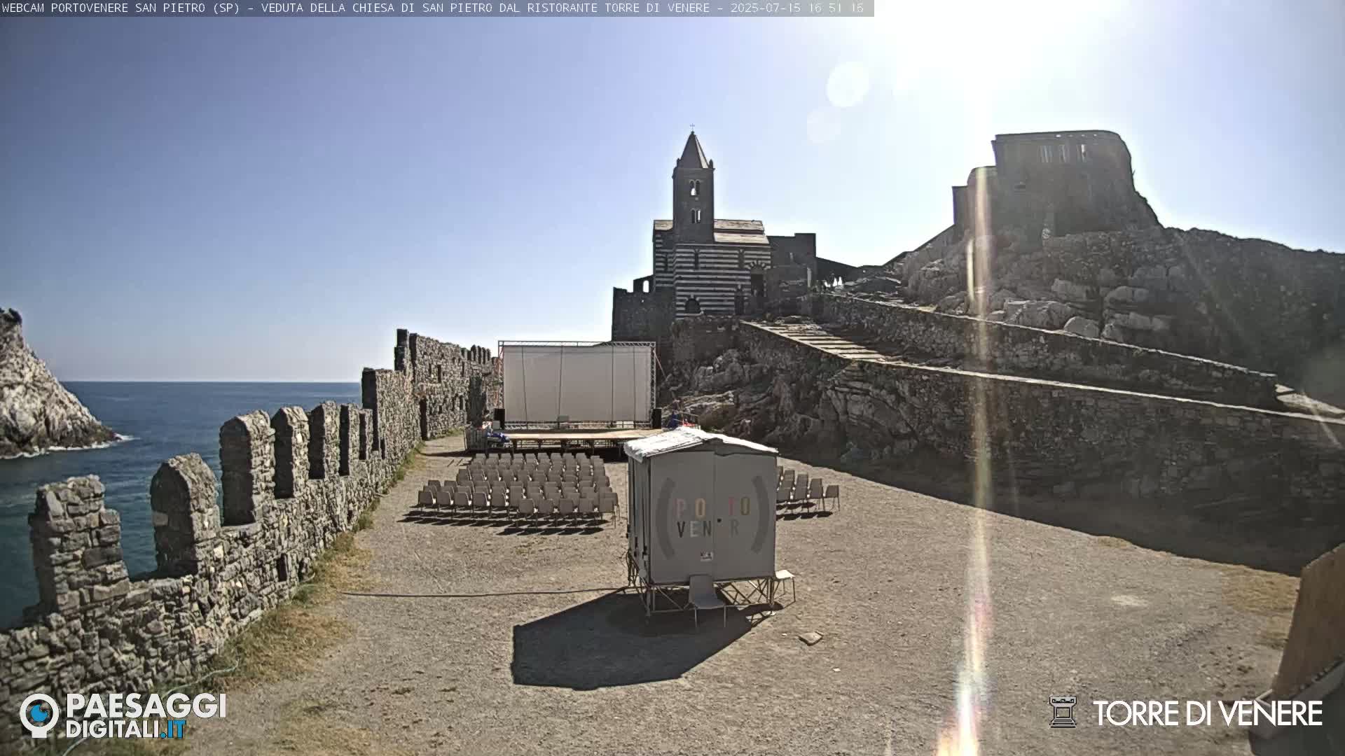 Portovenere Chiesa San Pietro (San Peter's Church Cam) - La Spezia, Linguria, Italy