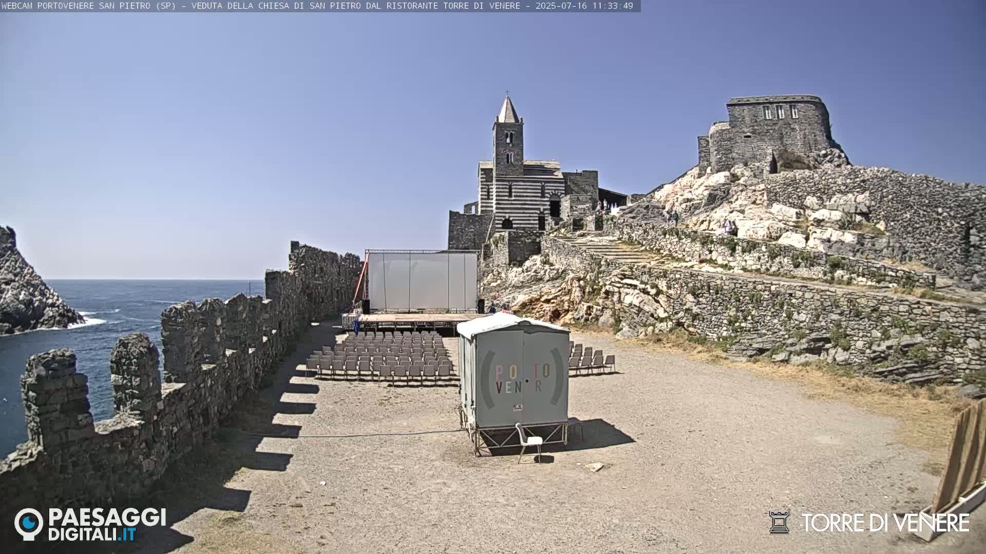 Portovenere Chiesa San Pietro (San Peter's Church Cam) - La Spezia, Linguria, Italy