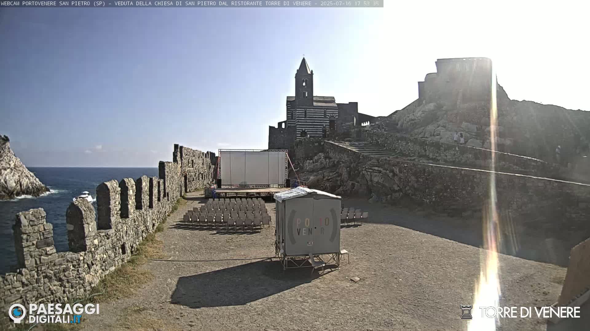 Portovenere Chiesa San Pietro (San Peter's Church Cam) - La Spezia, Linguria, Italy