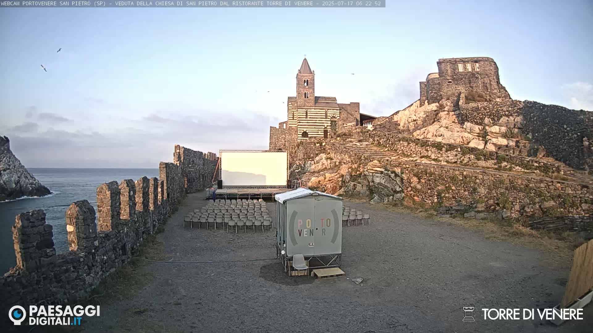 Portovenere Chiesa San Pietro (San Peter's Church Cam) - La Spezia, Linguria, Italy